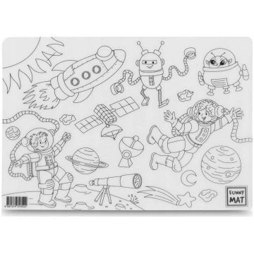 Vidaxl Paklājiņš Caurspīdīga Space Funny Mat Strig