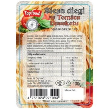 Svaigais siers TOP FOOD, "Siera diegi ar Bruchetta