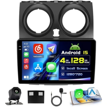 4+128G Android auto radio ar ekrānu Qashqai J10 20