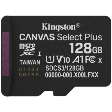 Atmiņas karte Kingston MicroSDXC 128GB Canvas Sele