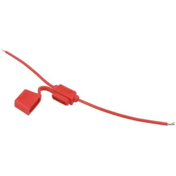 Fuse holder; 19mm; 15A; Leads: cables; 58V; Wire c