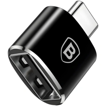 Baseus Mini USB-A uz USB-C OTG adapters - Melna KP