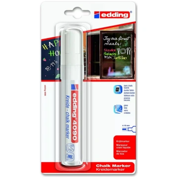 Kreida marķieris Edding 4090 Chisel White