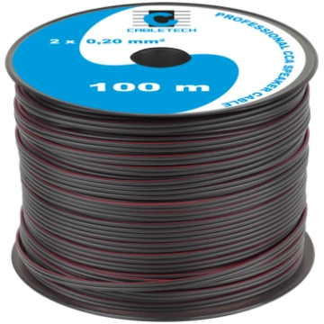 CCA speaker cable 0.20mm black CABLETECH KAB0352
