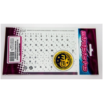 Minipicto keyboard stickers EST/RUS, black/white/g