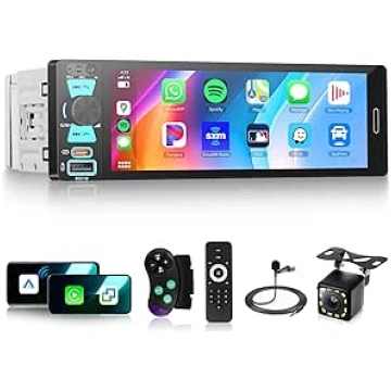 Hodozzy 1 Din Autoradio mit Wireless CarPlay Andro