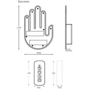Sparkle Girlz Wooco Car Interactive Gesture LED Pa