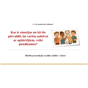 Kas ir emocijas un kā tās pārvaldīt...? Pamatskola