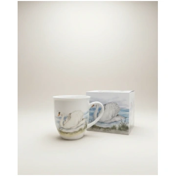 Porcelāna krūze ar gulbja attēlu 400ml Brīnumbode
