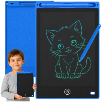 12" LCD zīmēšanas planšete ar irbuli, zila - drawi