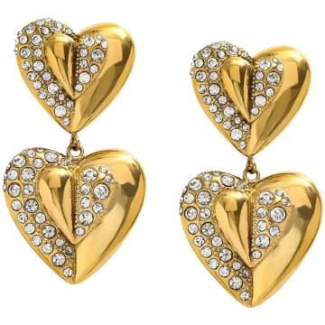 SIENNA Heart Drop Earrings Confetti by J/A