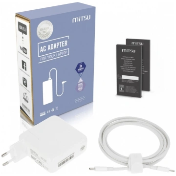 Laptop charger power supply 61W USB-C 5V-9V-12V-15