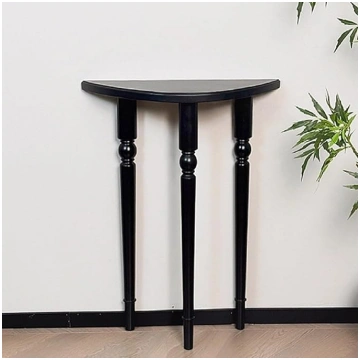 Half Moon Console Table Made of Wood, Narrow Conso