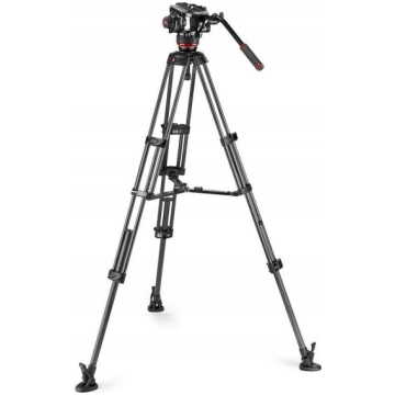Trīskāju statīvs Manfrotto Twin + 504X, oglekļa šķ
