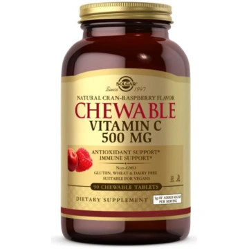 SOLGAR košļājamās C vitamīna tabletes 500 mg - C v