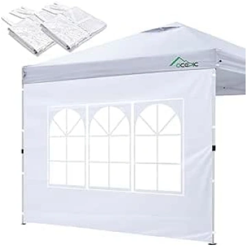 Gazebo sānu paneļi ar logu un Velcro stiprinājumu 