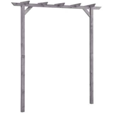 Dārza pergola, pelēka, 200x40x205 cm, impregnēts p