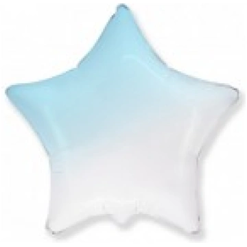 Folijas balons zvaigzne, balta, zila, 48cm, Flexme