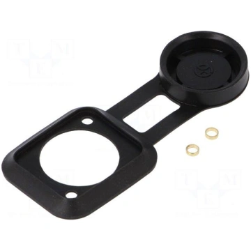 Socket gasket with dust cap | black | Case: XLR st