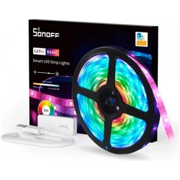 Viedās LED lentes komplekts RGBIC 5m, IP54, DC5V, 