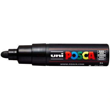 Marķieris ūdens bāzes UNI Posca PC-7M melns (24)