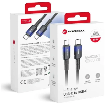 Cable USB C to USB C Forcell F-Energy QC4.0 PD 3A 