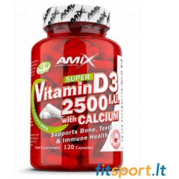 Amix Nutrition Super D3 vitamīns 2500 SV ar kalcij