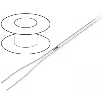 Wire | OFC | stranded | 2x2,5mm2 | silicone | whit