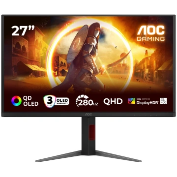 Monitors AOC Gaming, Q27G4ZD, QD-OLED, 240 Hz, QHD