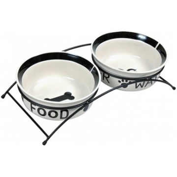TRIXIE 24641 A set of ceramic bowls on a stand 0.6