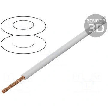 Wire | FLRY-B | stranded | Cu | 0.5mm2 | PVC | whi