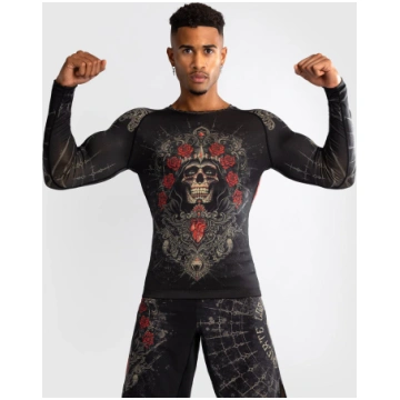 Rashguard Venum Santa Muerte 5.0 long sleeves Blac