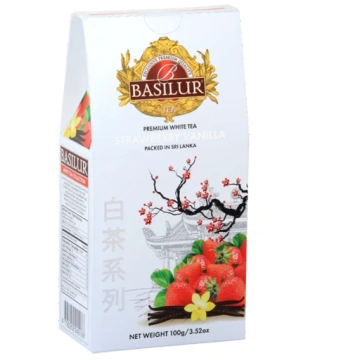 Baltā tēja BASILUR WHITE TEA Strawberry Vanilla