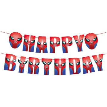 Girlianda "Daudz laimes dzimšanas dienā" Spiderman