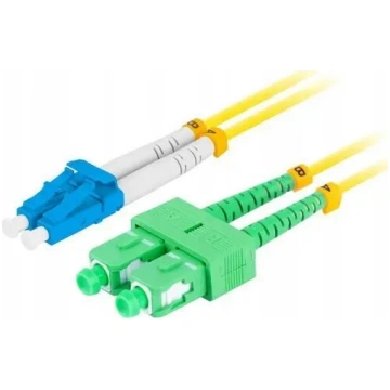 Optiskais patchcords LANBERG SM LC/UPC‑SC/APC DUPL