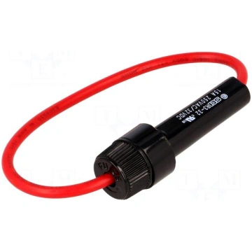 Fuse holder | 5x20mm | on cable | Imax: 15A | Cont