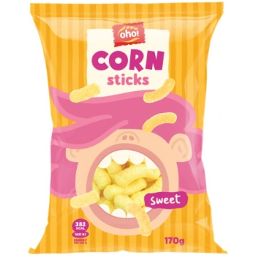 Kukurūzas nūjiņas Oho Ar cukuru 170g - 450-23124