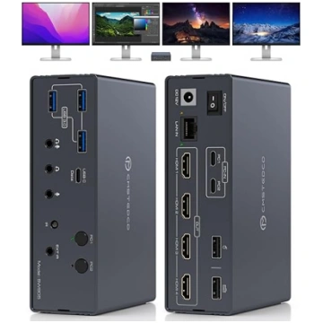 Displaylink USB C KVM komutatora dokstacija, 4K60H