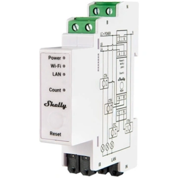 Shelly PRO 3EM 120A 3-Phase Energy Meter, WiFi/Blu
