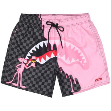 PINK PANTHER UNFINISHED CHECK SWIM SHORT Spraygrou