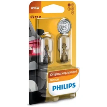 Spuldze PHILIPS W16W 12V Vision Blister (pāris) PH