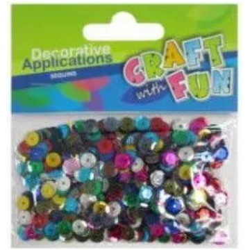 Spīdumi (metāliskas) Craft with Fun 6,5 mm — apaļa