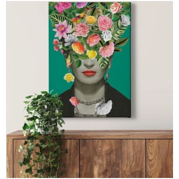 Audekla glezna "Ziedu seja" - izdruka - 50 x 70 cm