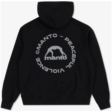 Sweatshirt Manto Label 25 Oversize with hood Black