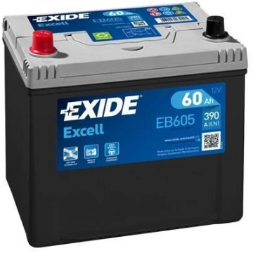 Akumulators Exide EB605 60Ah, 390A, (+ -) 230x173x