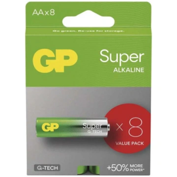 Sārmainās baterijas AA 1.5V, 8 gab. GP