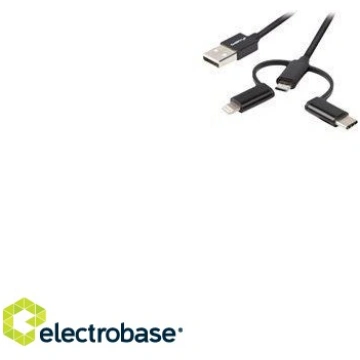 LANBERG 3in1 kabelis USB-A(M) micro-b M Electro Ba