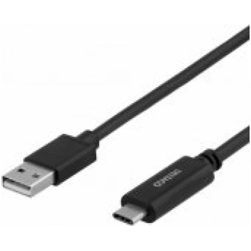 Deltaco USB0-A to USB-C 3m Black USBC-1007-LSZH va