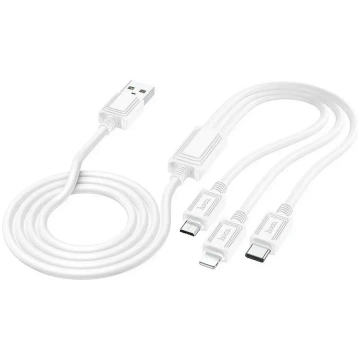 Cable 3in1 USB A to Lightning / Micro USB / USB C 