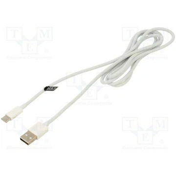 Cable; USB 2.0; USB A plug,USB C plug; 1.5m; white